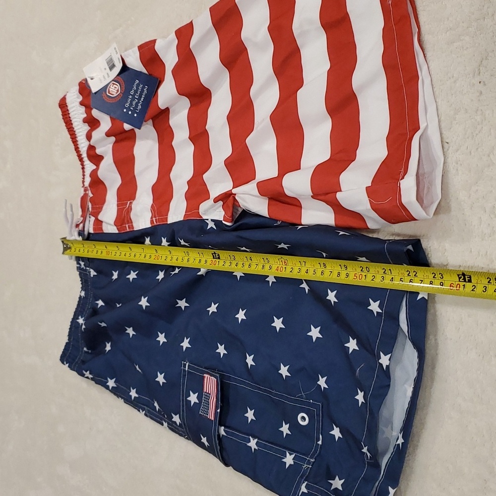 North 15 Red/white/blue swim shorts